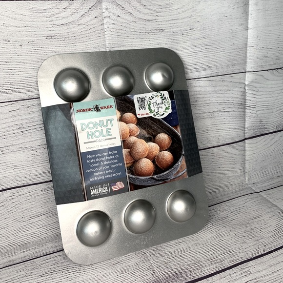 NORDIC WARE Aluminum Donut Hole Pan (12 holes) - Picture 2 of 2